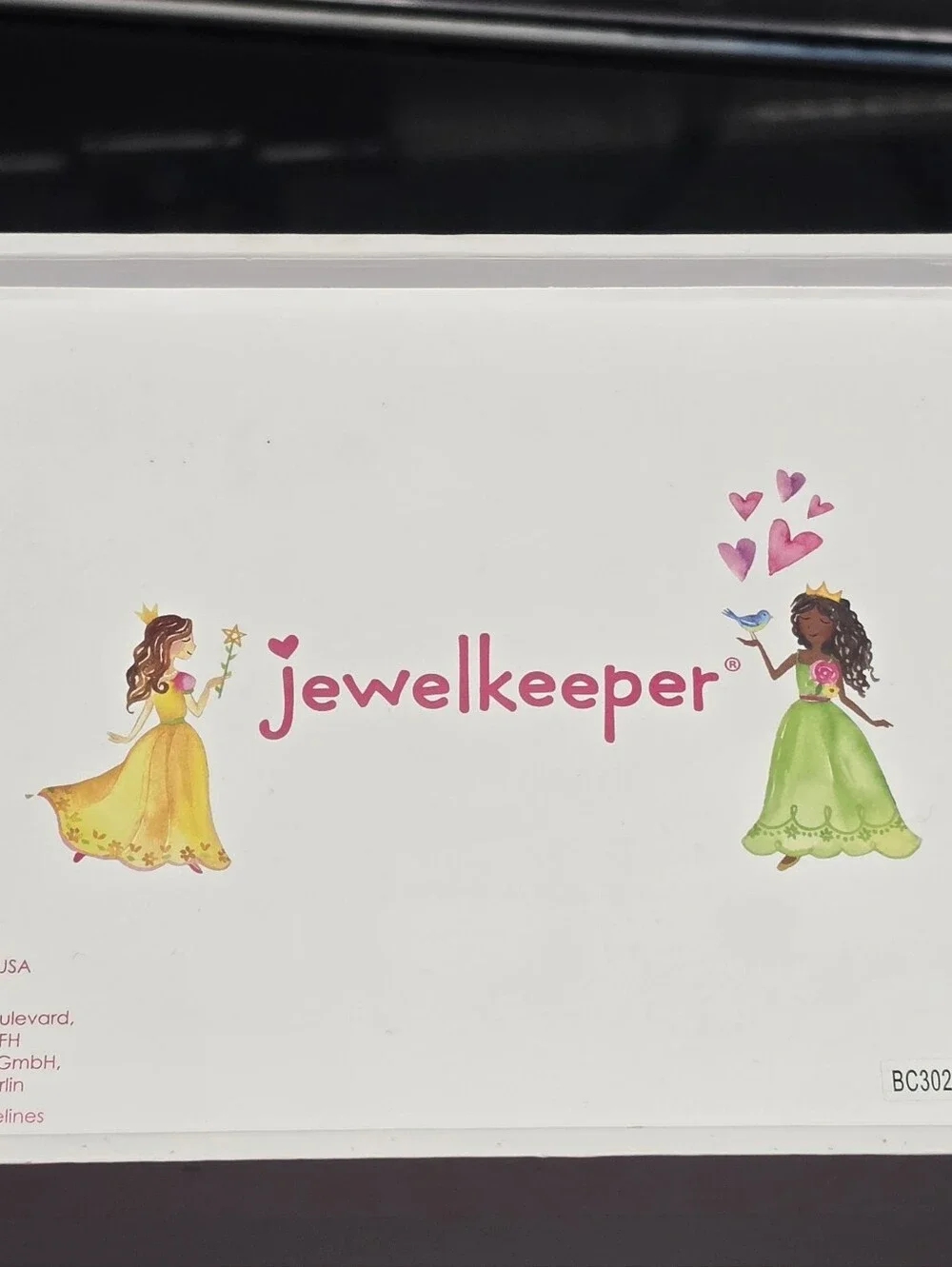 Jewelkeeper Princess Wooden Jewelry Box Mirror Velvet Lined White/Pink - 2018